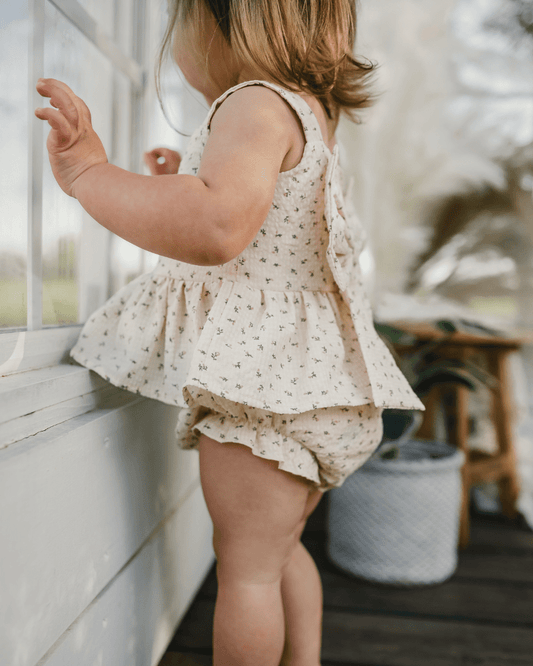 Birdie Bow Front Top & Bloomer Set