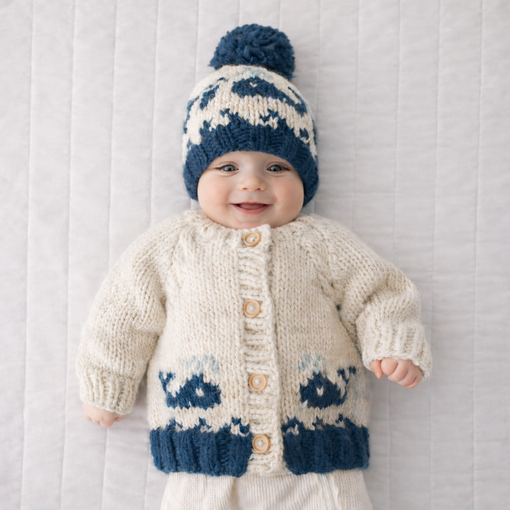 Whale Cardigan Sweater
