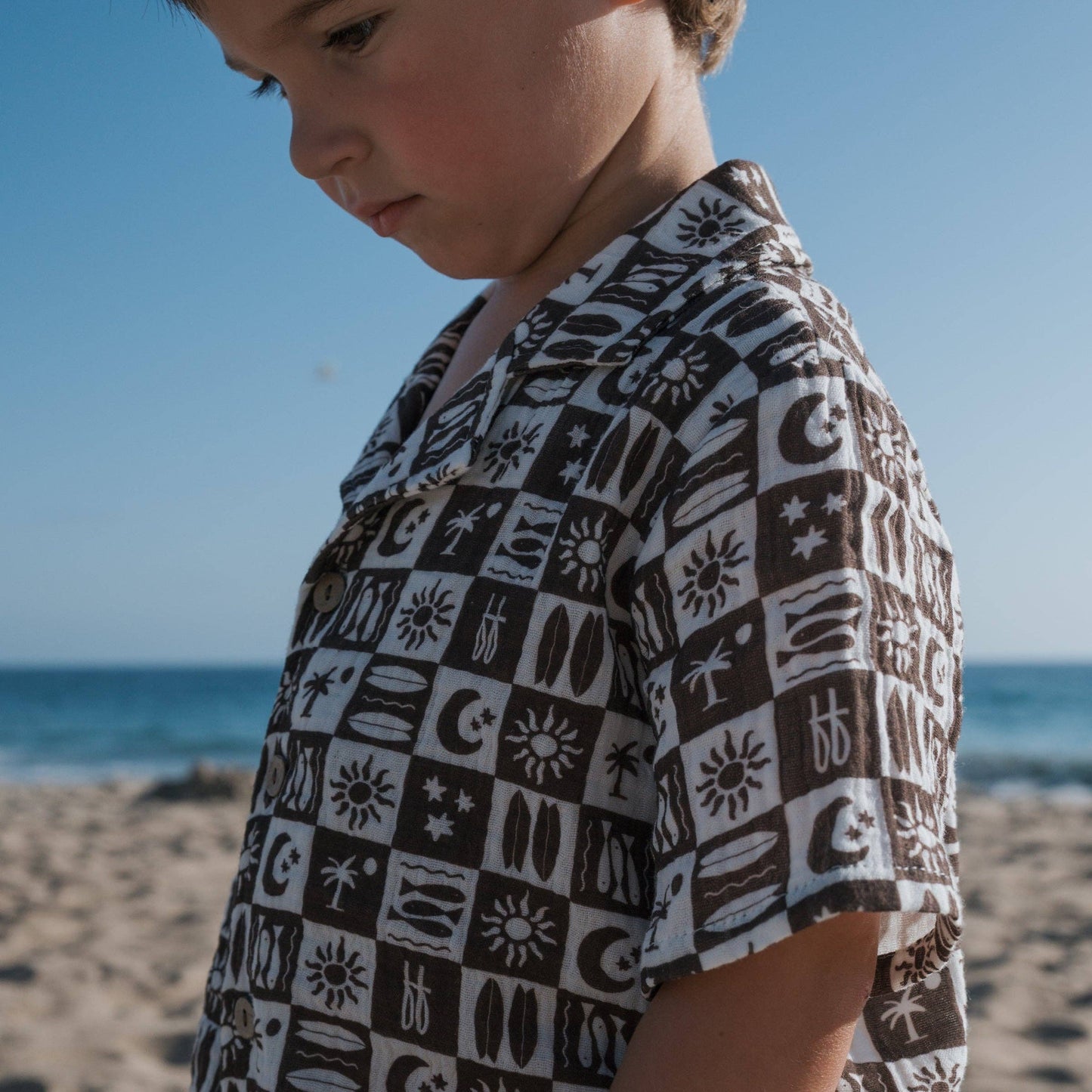 Summer Check Muslin Button Up