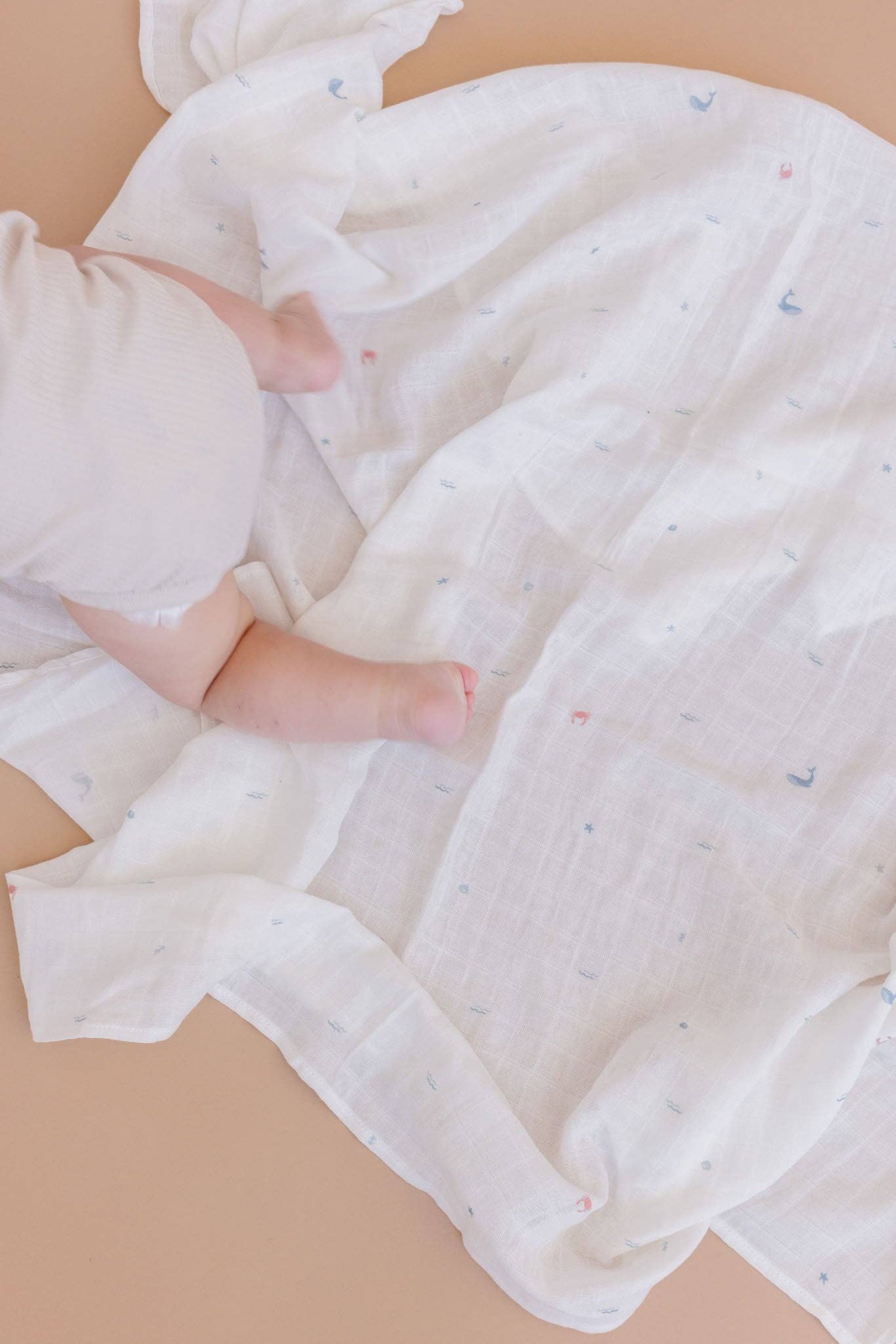 Organic Nautical Ocean Muslin Swaddle