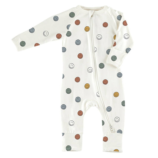 Smiley Face Zip Romper