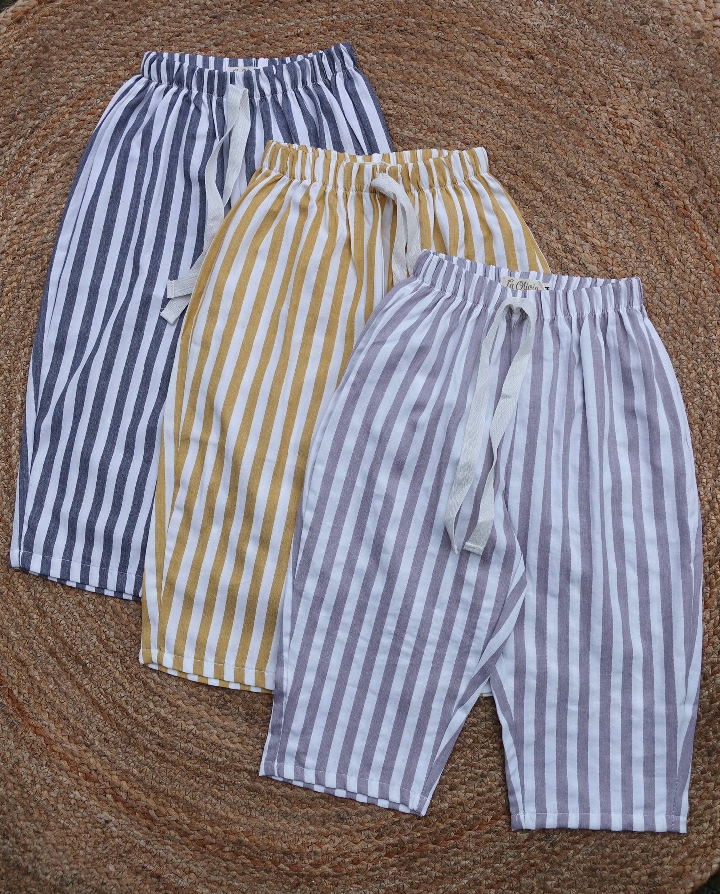 Carter Stripe Pants, Yellow