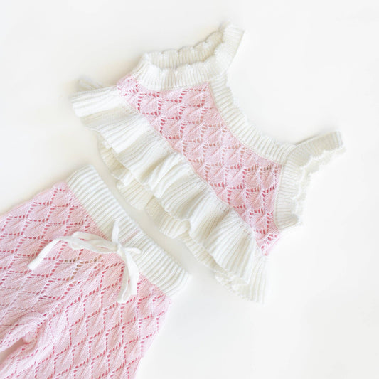 Nora Knit Set: Snow / Petal