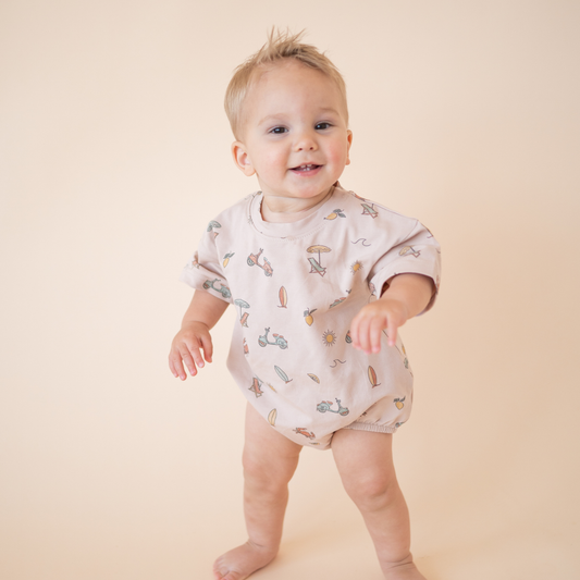 Summer Vibes Organic Cotton Bubble Romper
