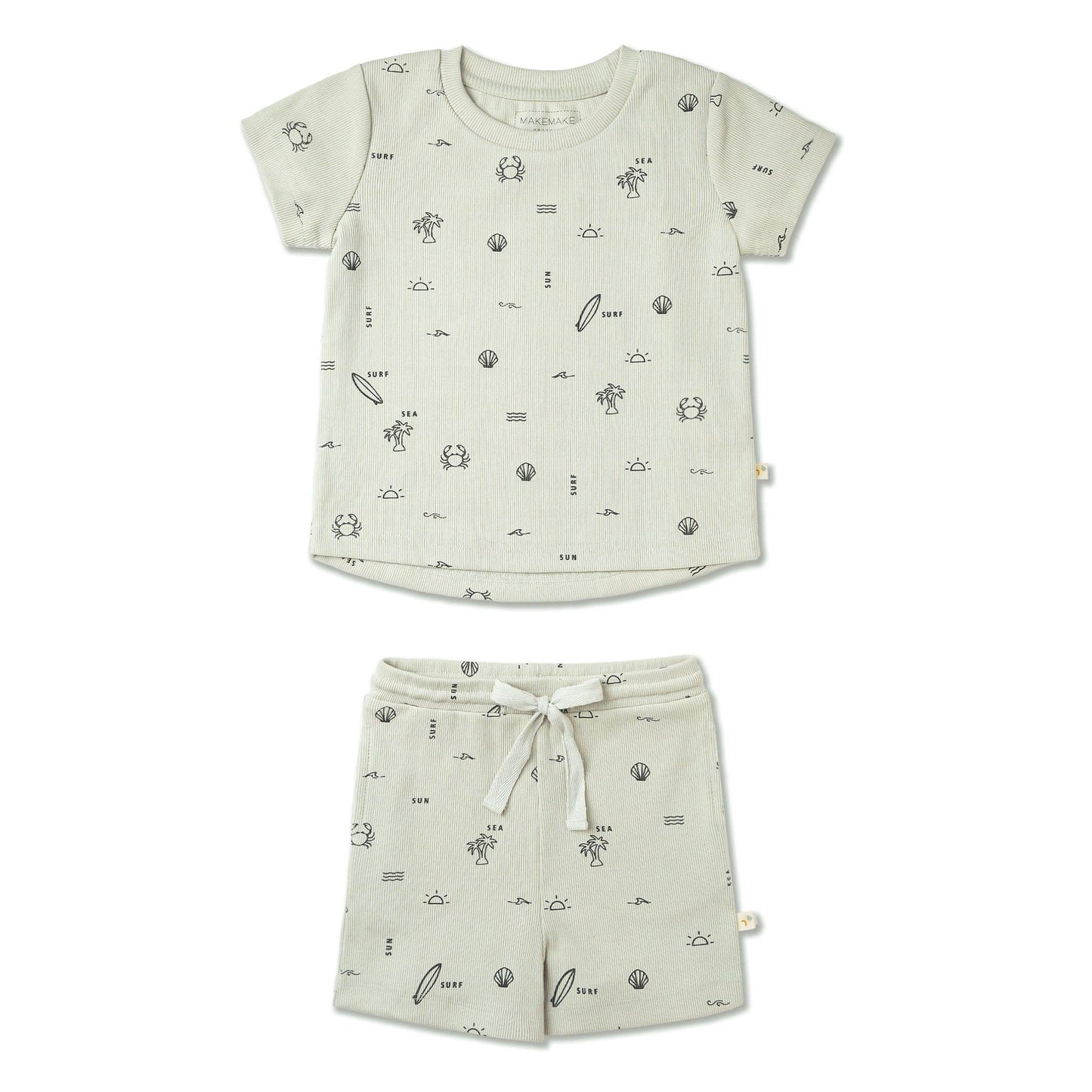 Crabby Surf Organic Tee & Shorts Set