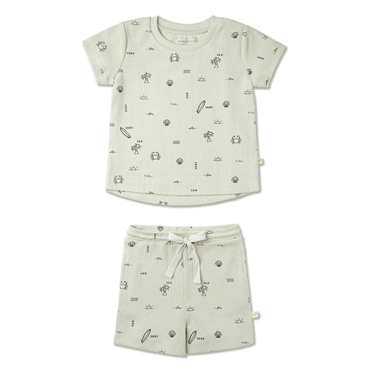 Crabby Surf Organic Tee & Shorts Set