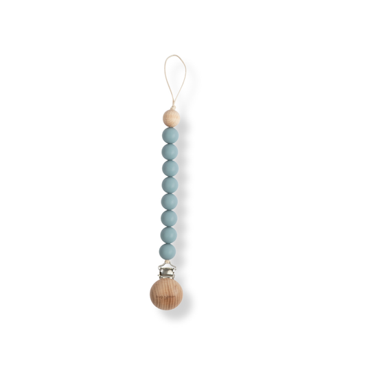 Pacifier Clip Holder | Silicone + Beech Wood