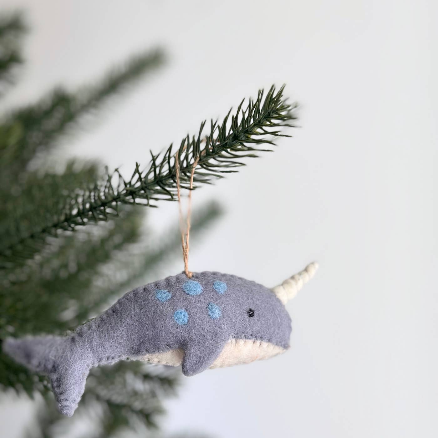 Felt Sea Creature Ornament: Blue Stingray