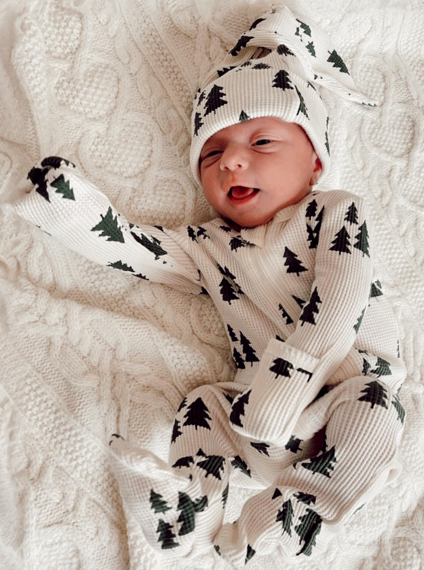 Organic Waffle 2-Way Zip Footie