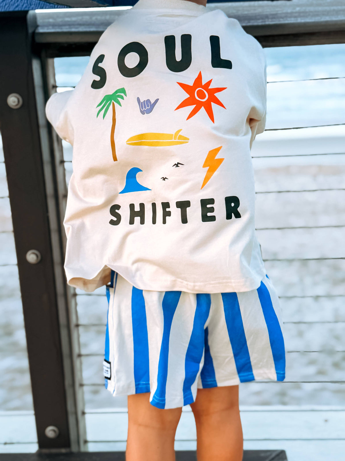 Bambino Blue Stripe Shorts