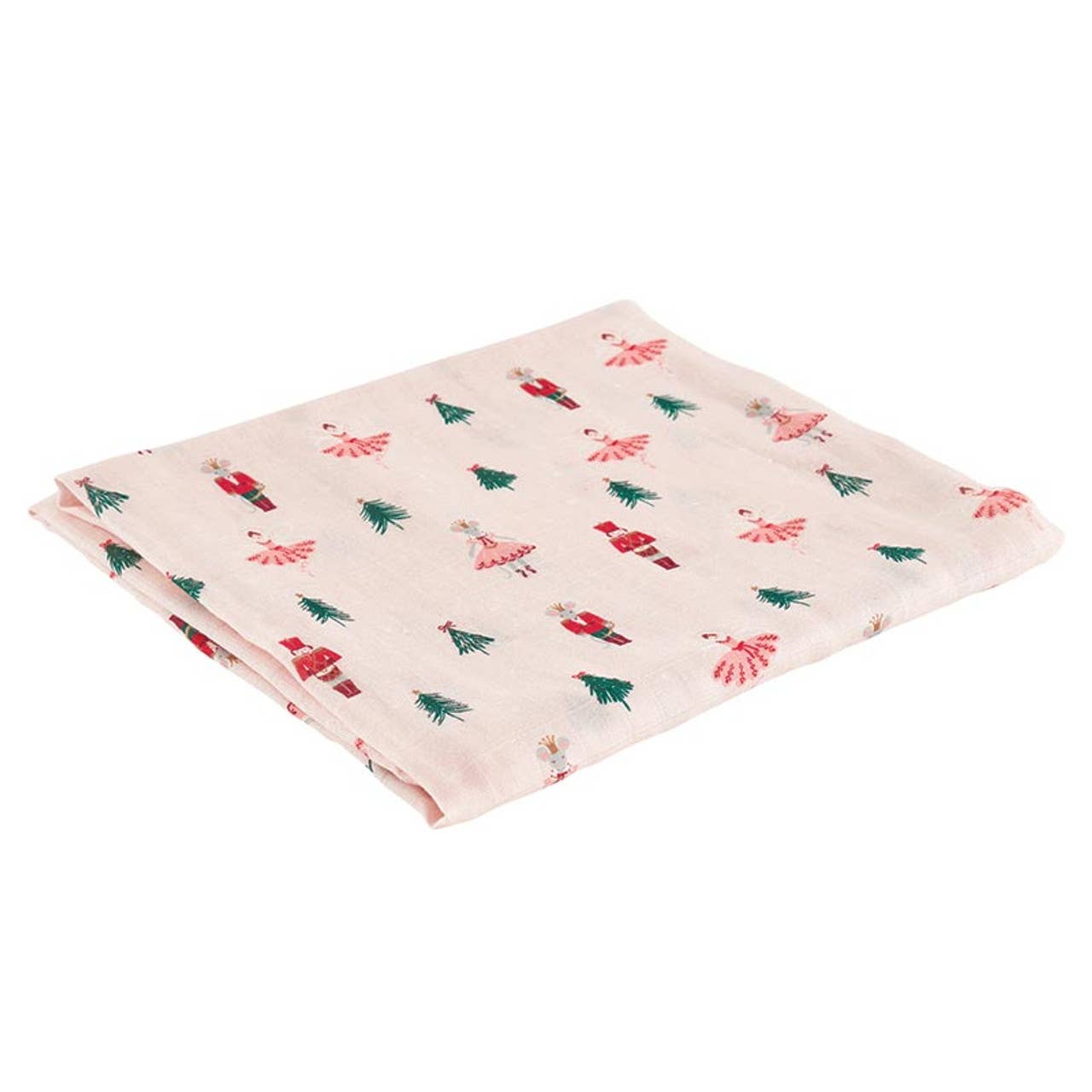 Mouse Queen Swaddle with Plush Rattle