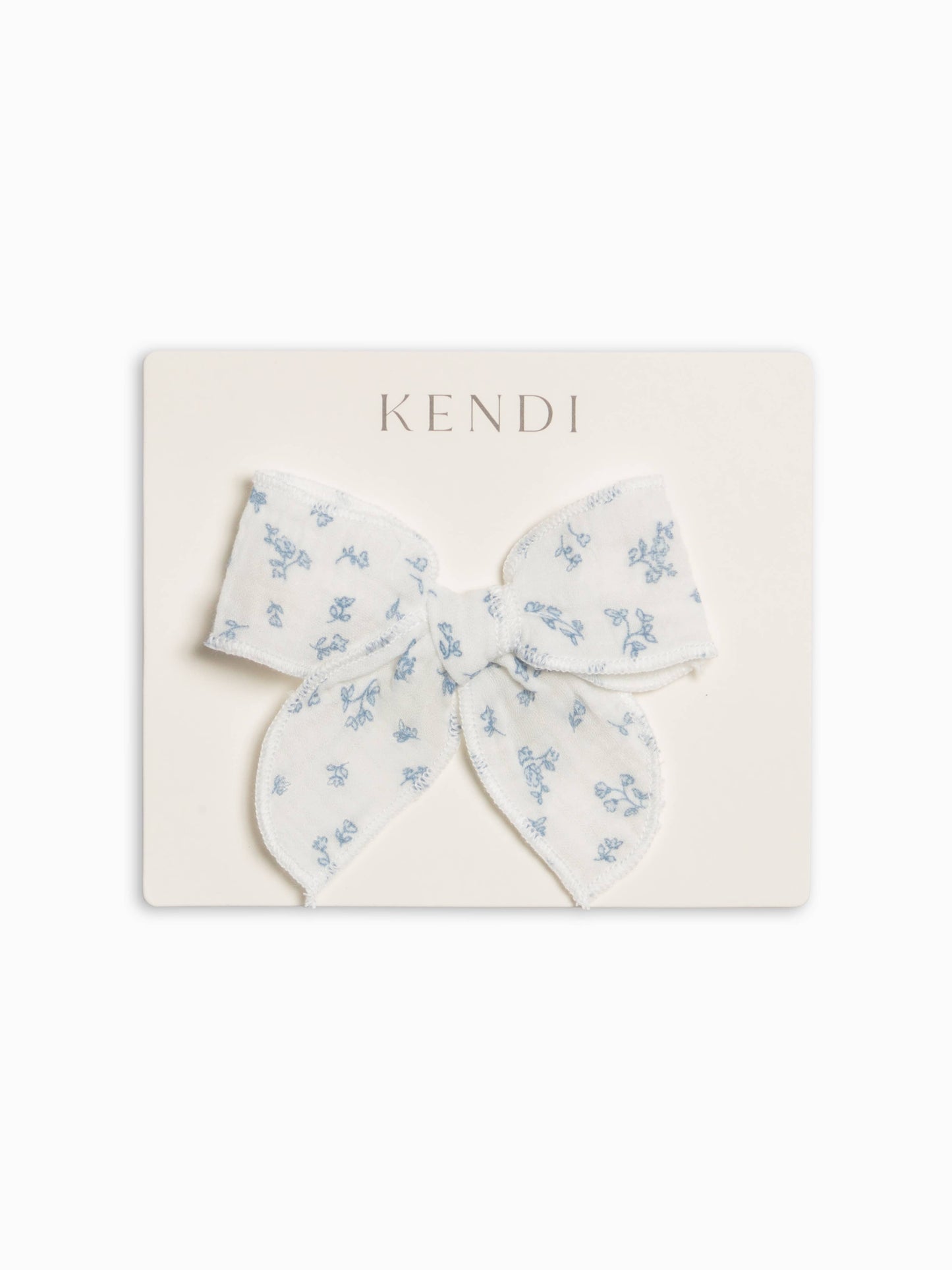 Muslin Bow Clip in Rosebay Floral