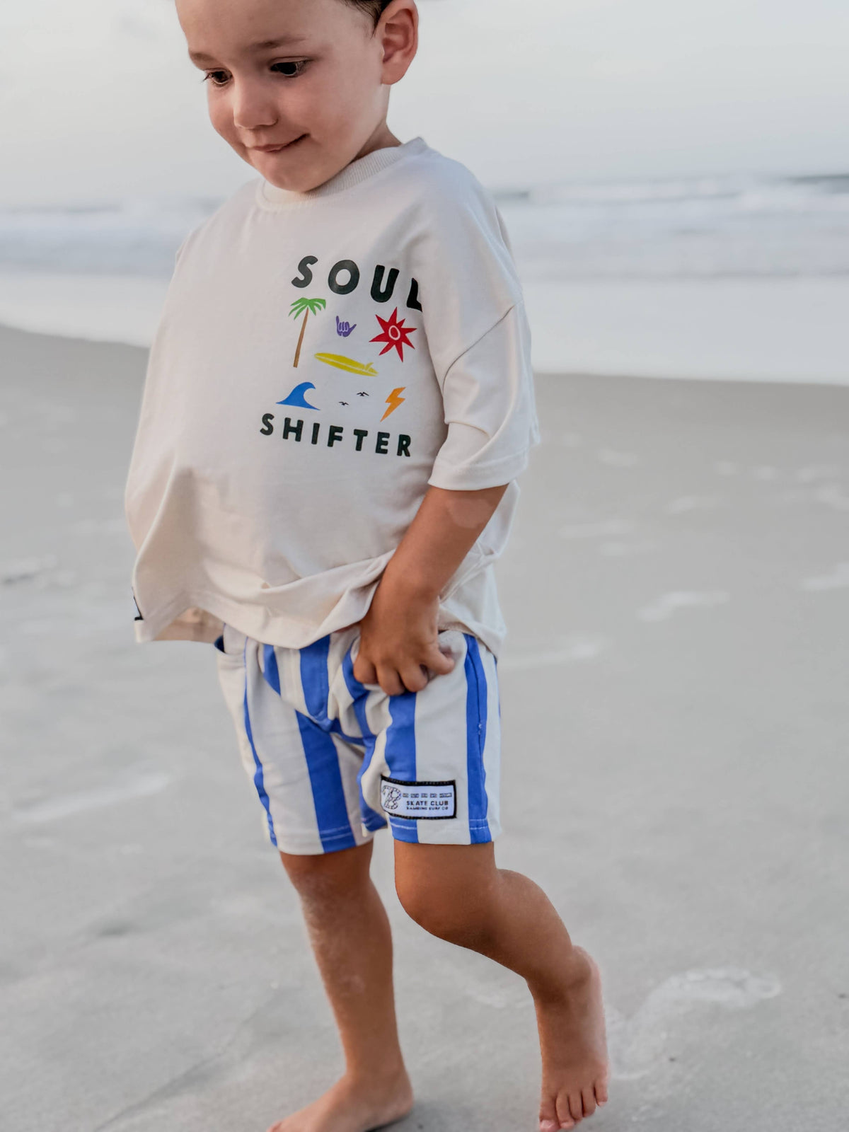 Bambino Blue Stripe Shorts