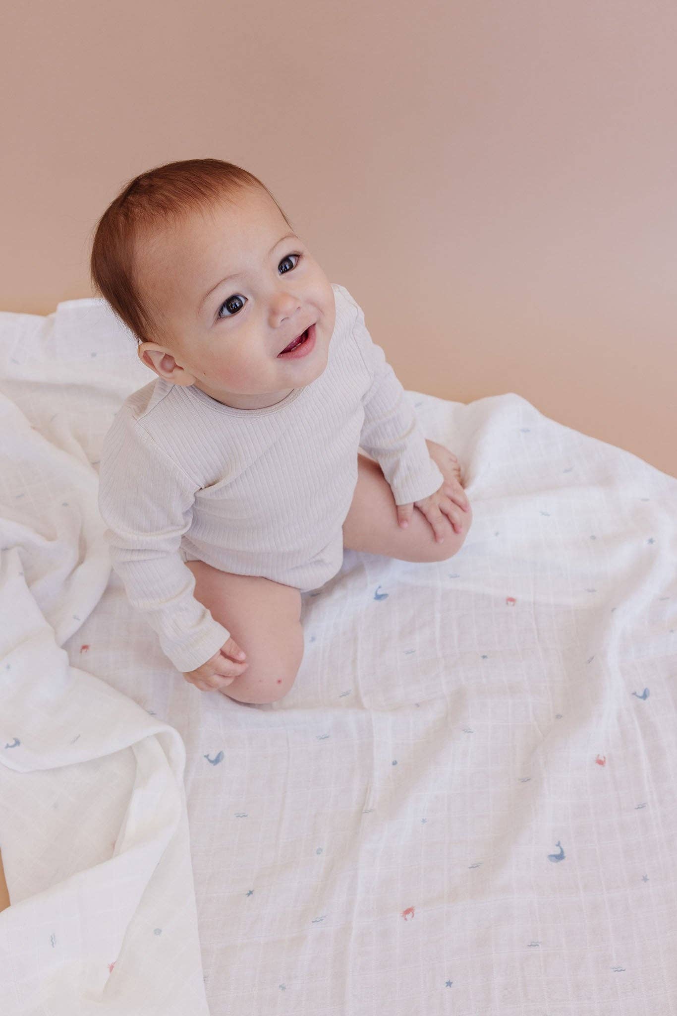 Organic Nautical Ocean Muslin Swaddle