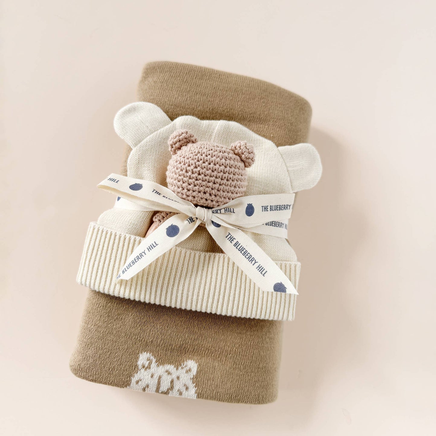 Teether Bear Brown Baby Newborn Toy Rattle: Brown
