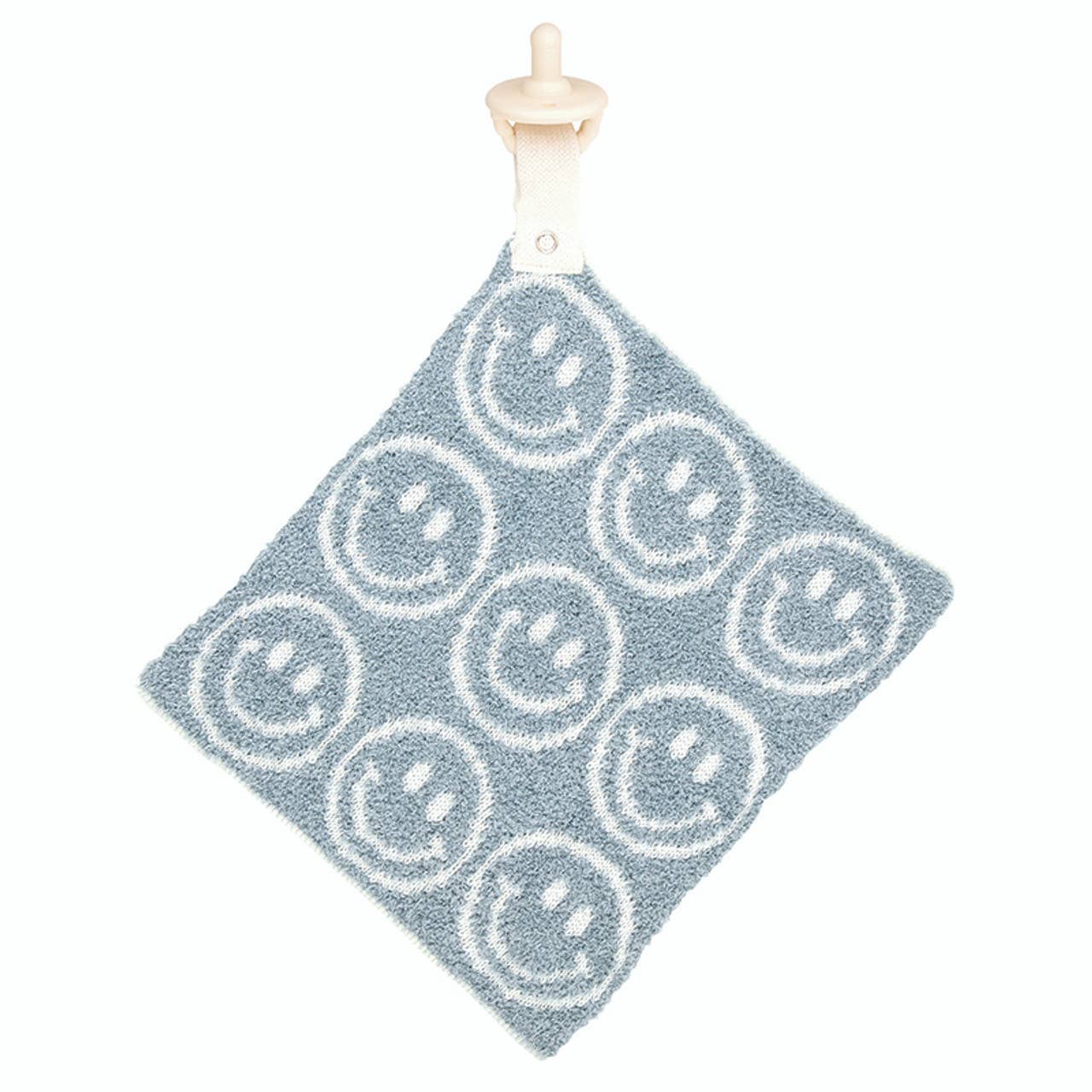 Plush Pacifier Lovey - Smiley Faces