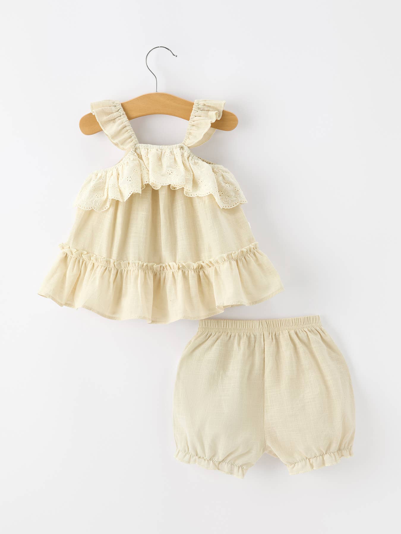 Clarke Ruffle Lace Top & Bloomer Set