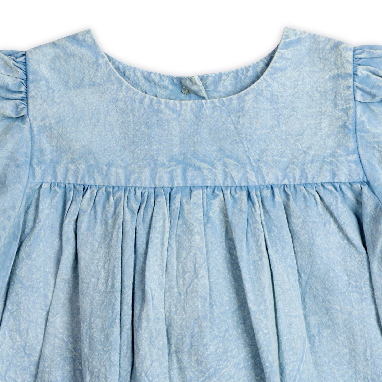 Aspen Soft Denim Washed Baby Romper