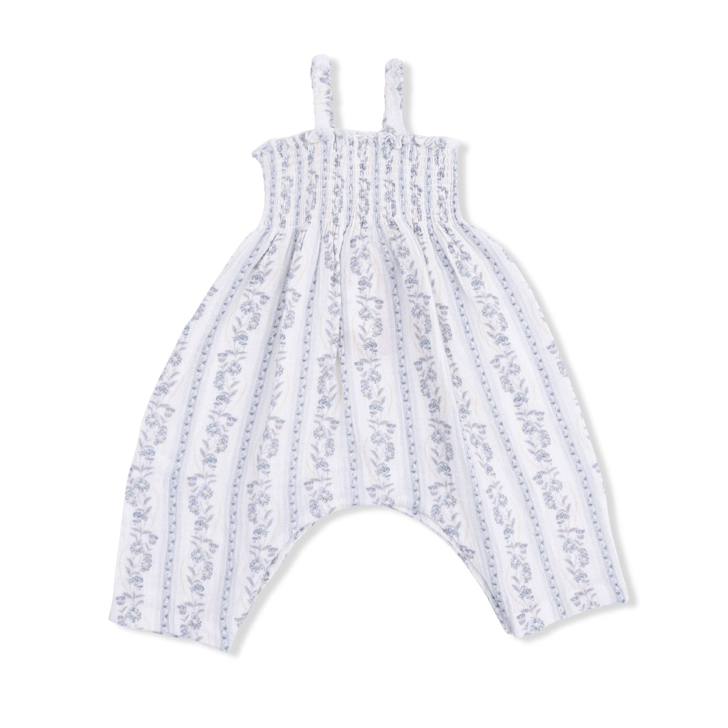 Kimberly Floral Stripe Smocked Romper