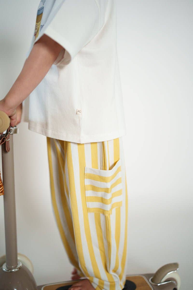 Yellow Stripe Baggy Cargo Pant