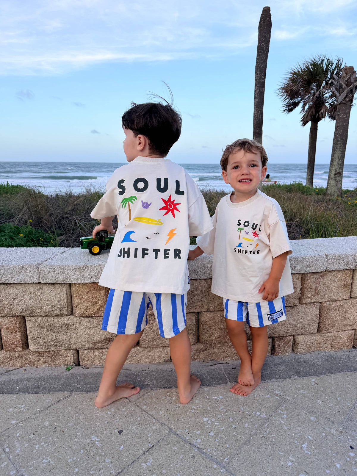 Bambino Blue Stripe Shorts