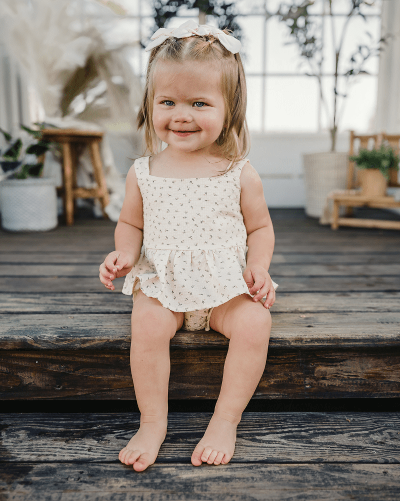 Birdie Bow Front Top & Bloomer Set