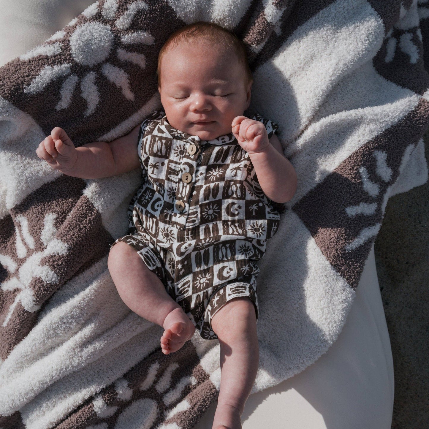 Summer Check Muslin Romper