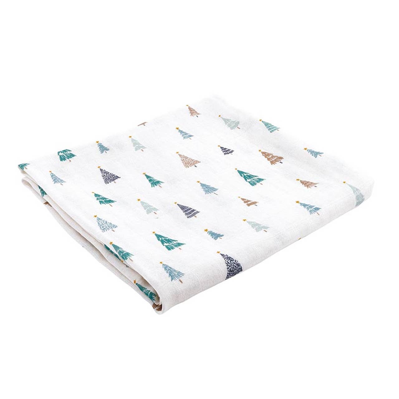 Tree Swaddle with Plush Rattle