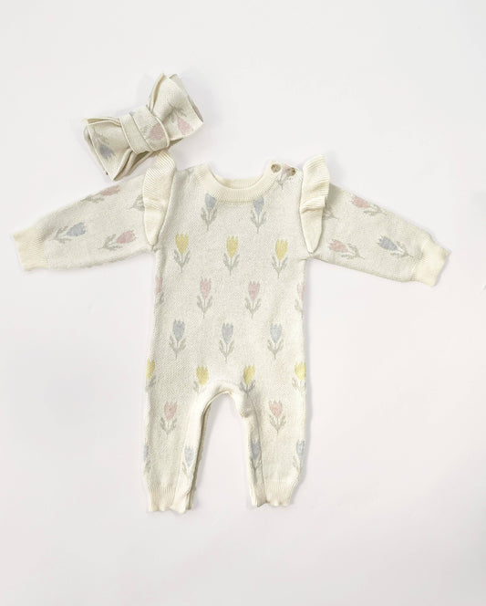 Luna + Luca Tulip Jacquard Jumpsuit