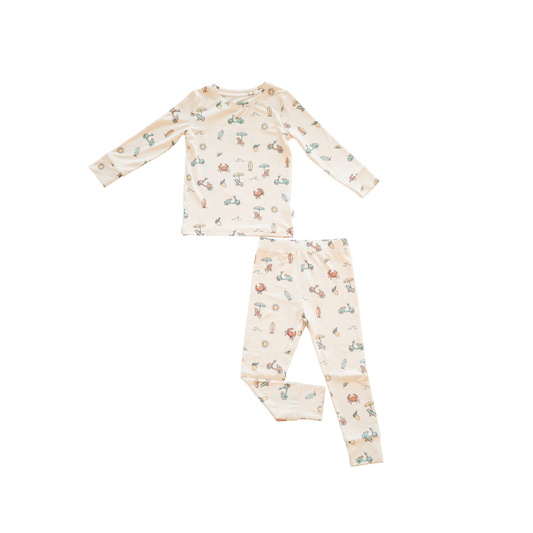 Bamboo 2-Piece Toddler Pajama Set - Summer Vibes | Gender Neutral