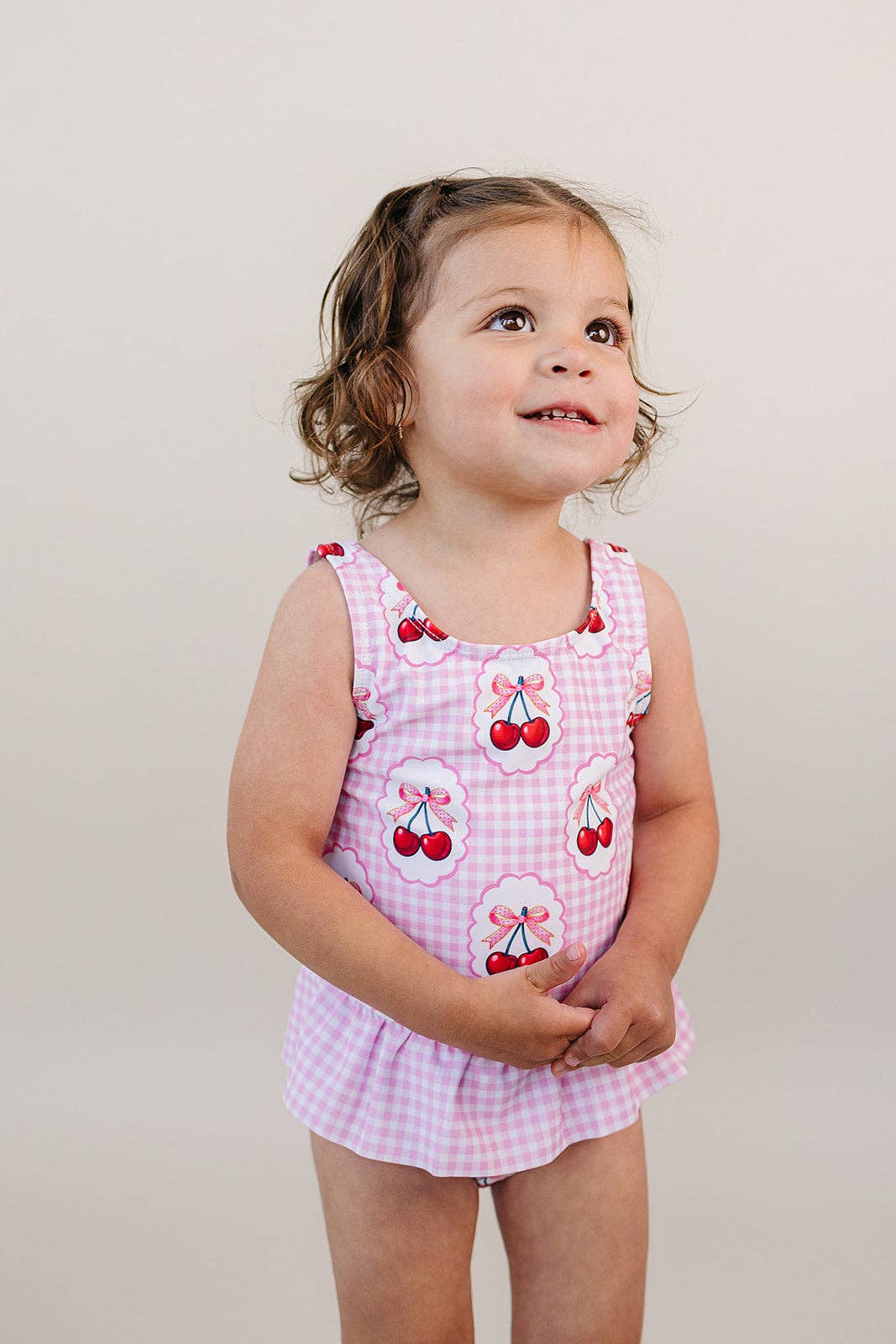 Gingham Cherry One Piece Swimsuit