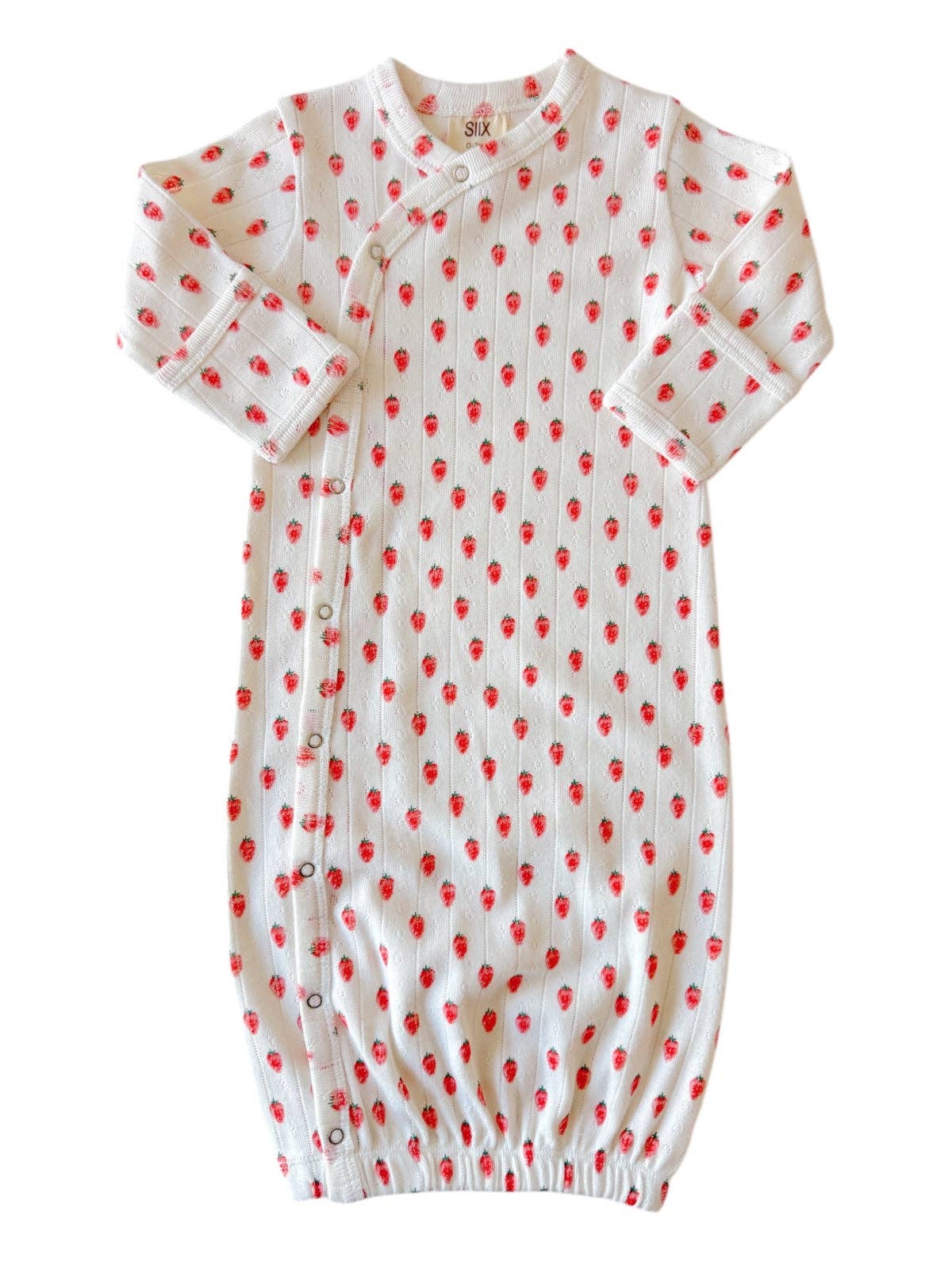 White Strawberry Organic Pointelle Gown