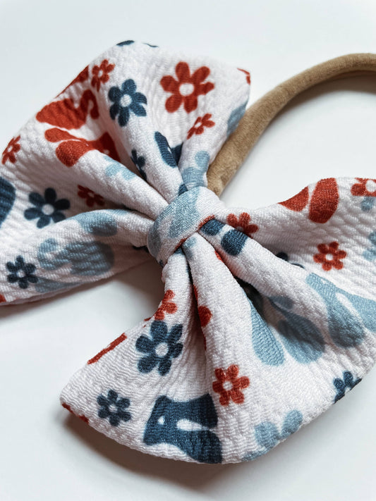 Baby Bow Headband - Retro USA