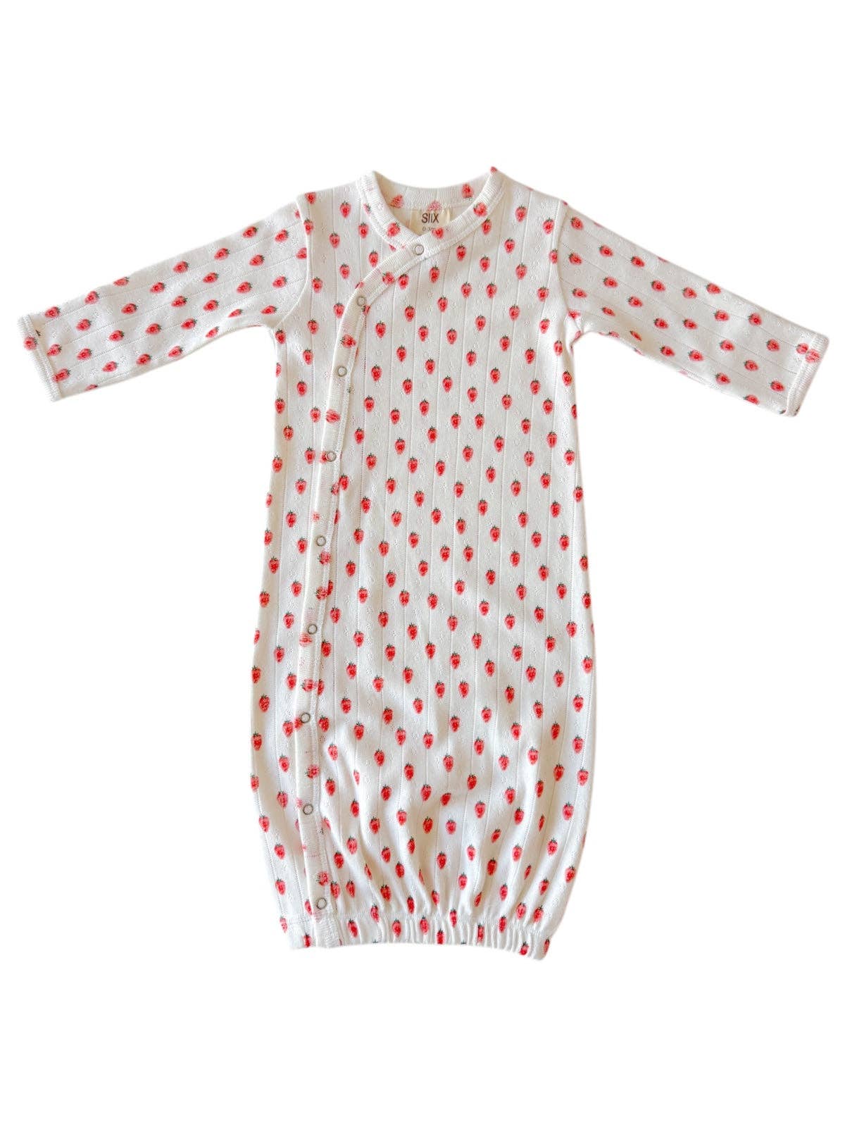 White Strawberry Organic Pointelle Gown