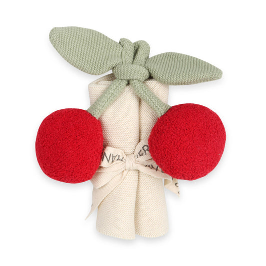 Cherry - Organic Baby Lovey Security Blanket