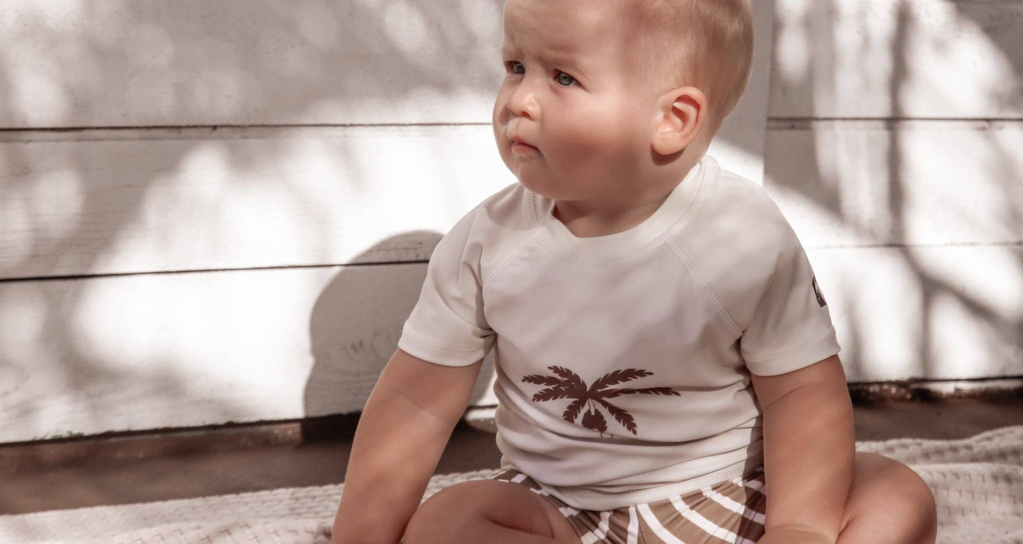 Stripe Swim Boardie Shorts