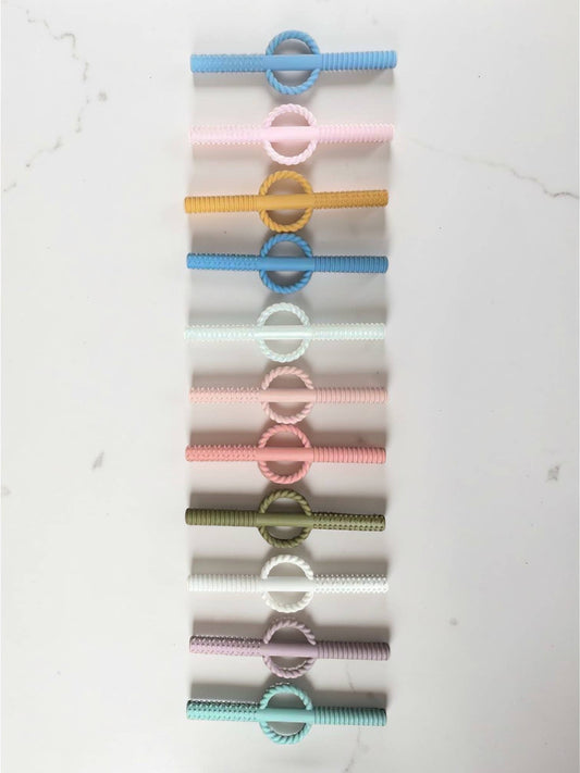 Silcone Teething Tube/Straw Set