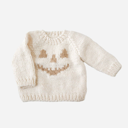 Jack-o-lantern Sweater Cream Halloween