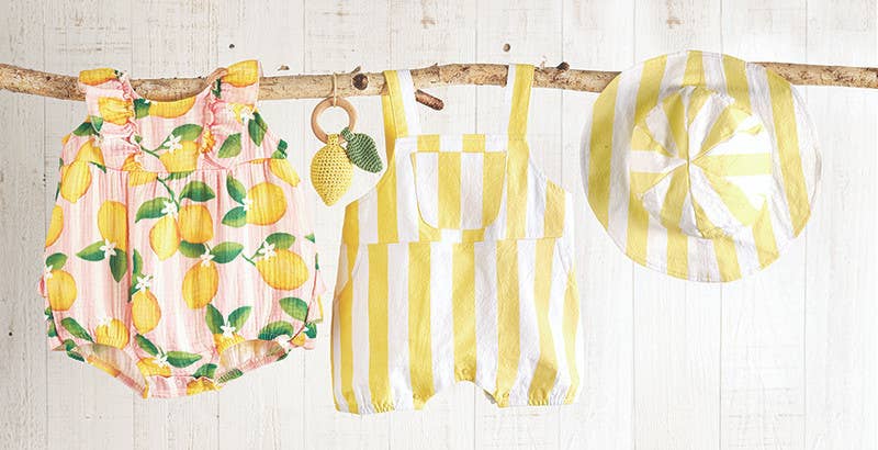 Yellow Stripe Life Overall Romper