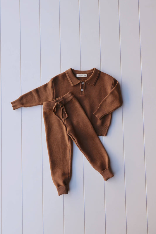 Chocolate Brown Collar Set