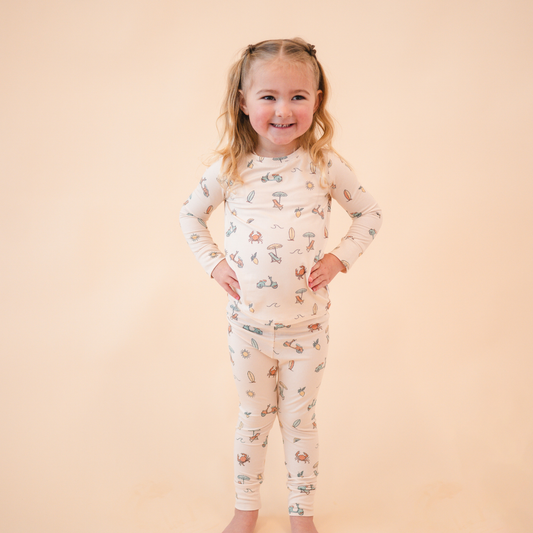 Bamboo 2-Piece Toddler Pajama Set - Summer Vibes | Gender Neutral