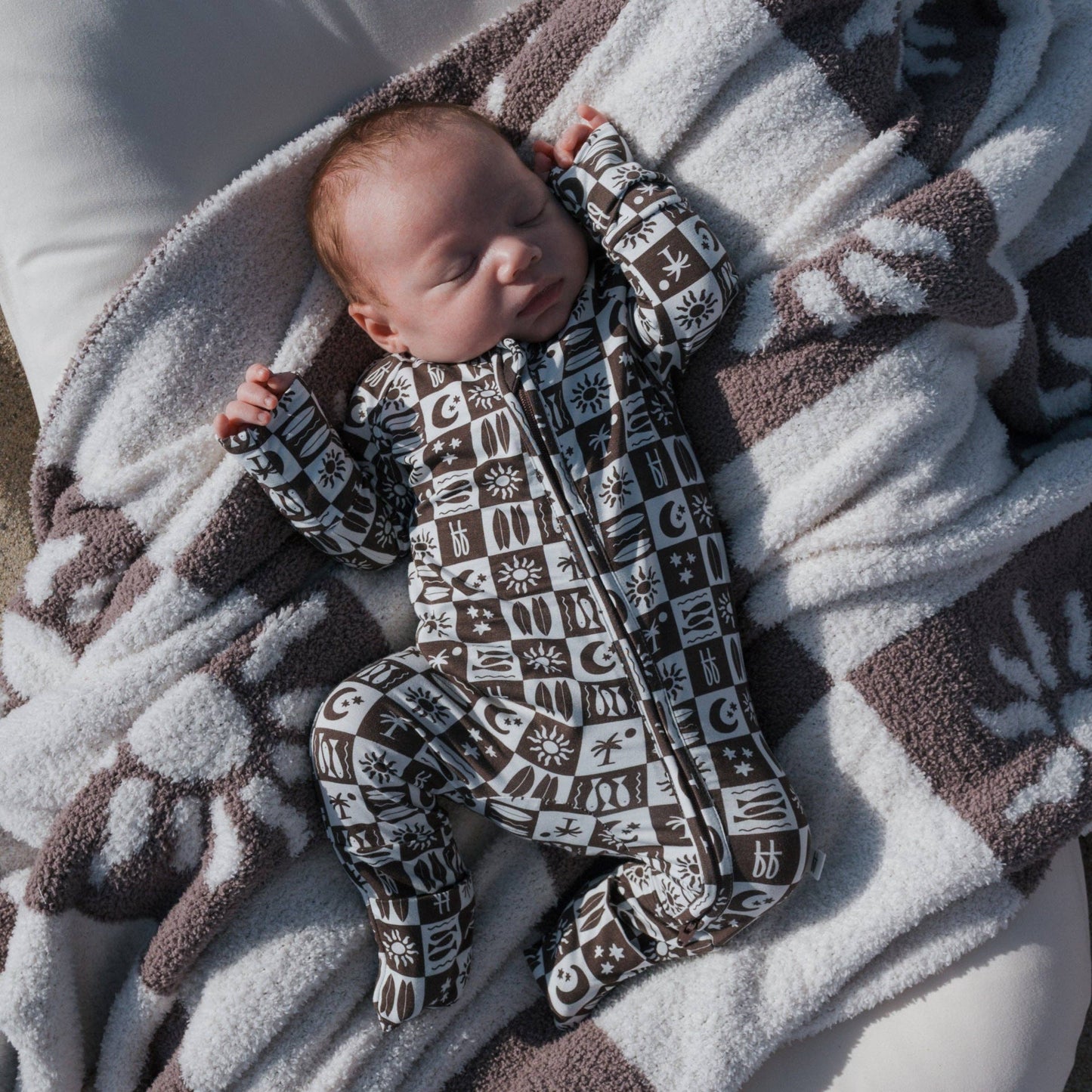 Summer Check Bamboo Zip Pajamas