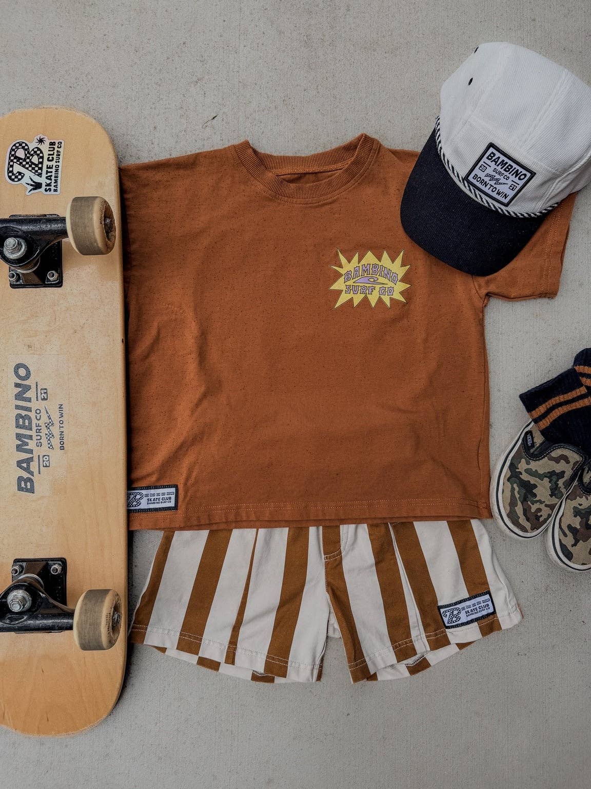 Bambino Brown Stripe Short