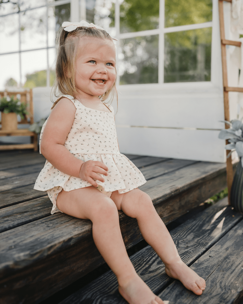 Birdie Bow Front Top & Bloomer Set