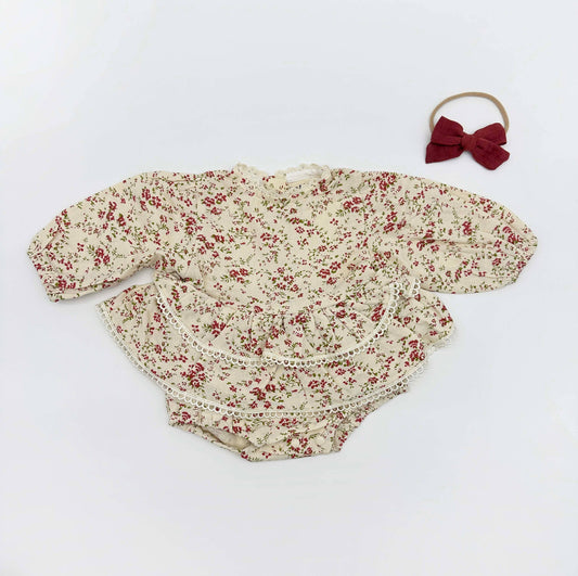 Bella Floral Romper + Bow