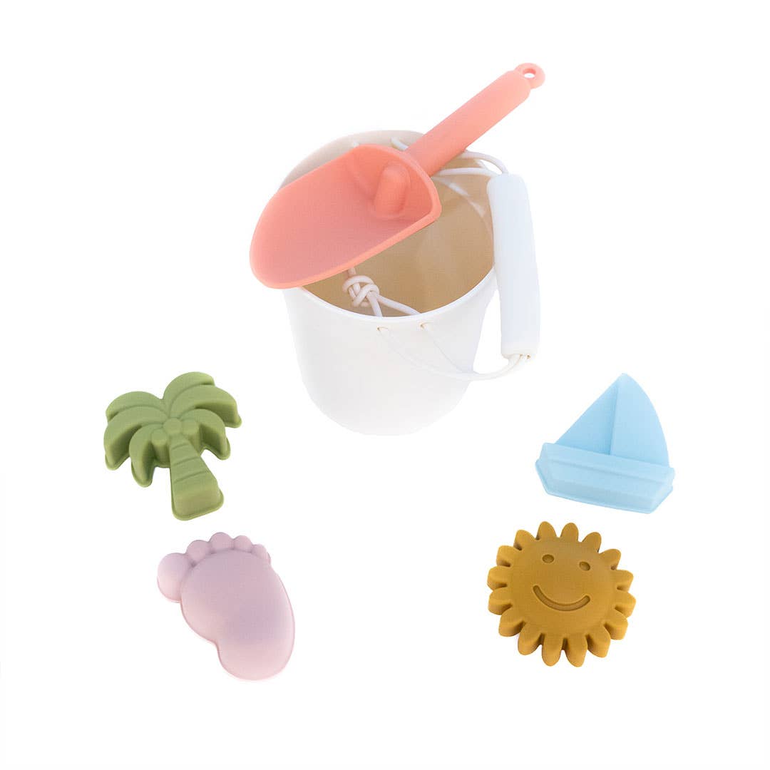 Kids Silicone Beach Bucket and Sand Toys