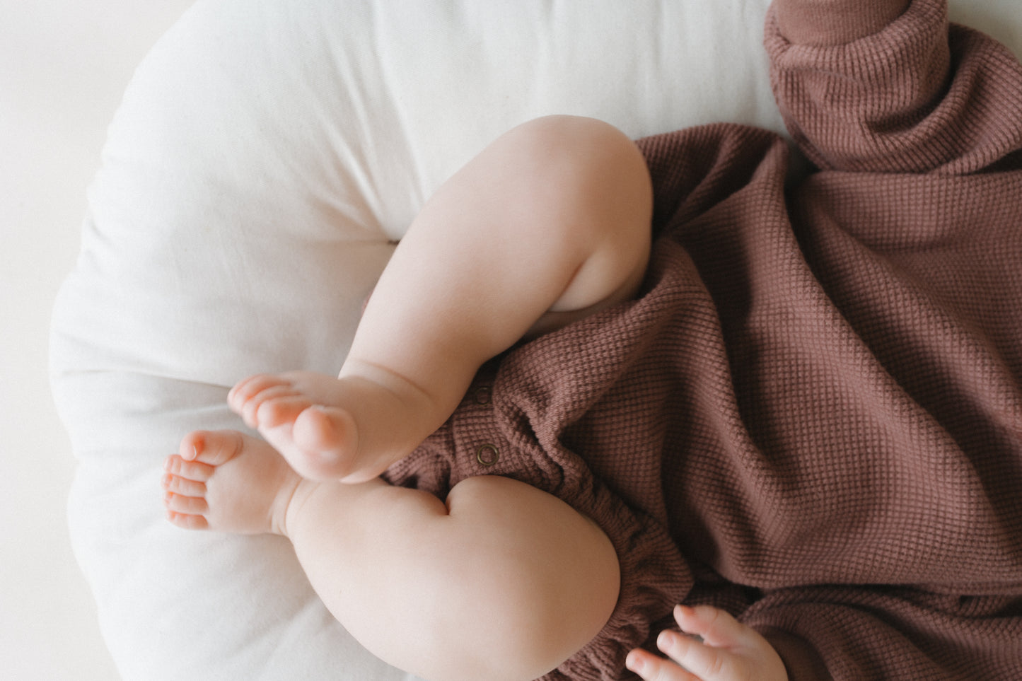Waffle Bubble Onesie: Warm Taupe