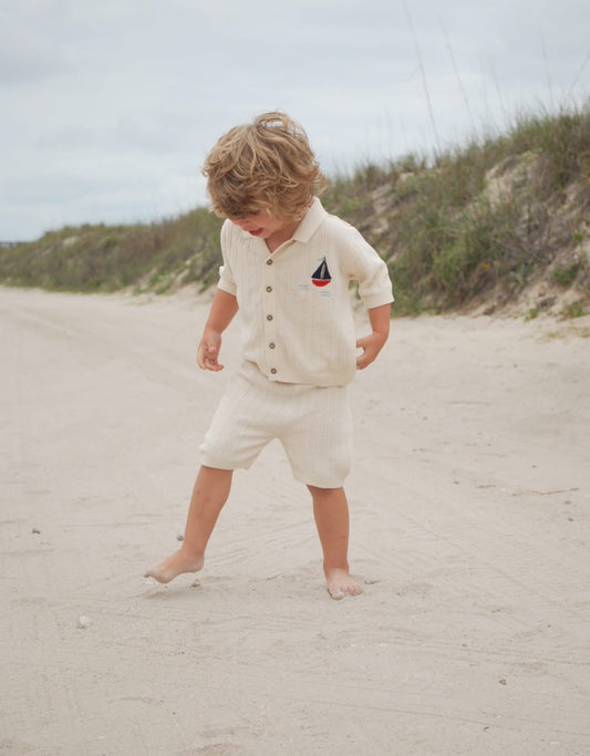Sailboat Embroidered Set