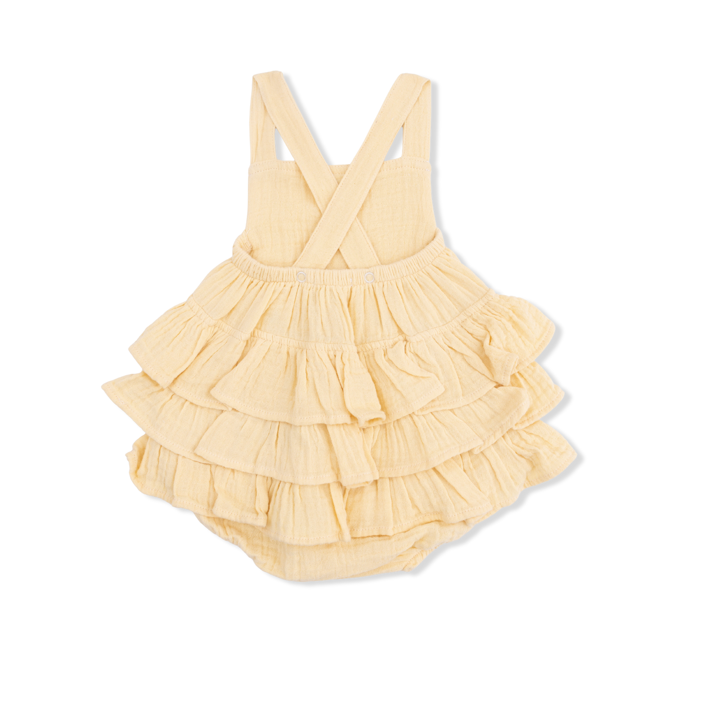 Solid Muslin Italian Ruffle Romper