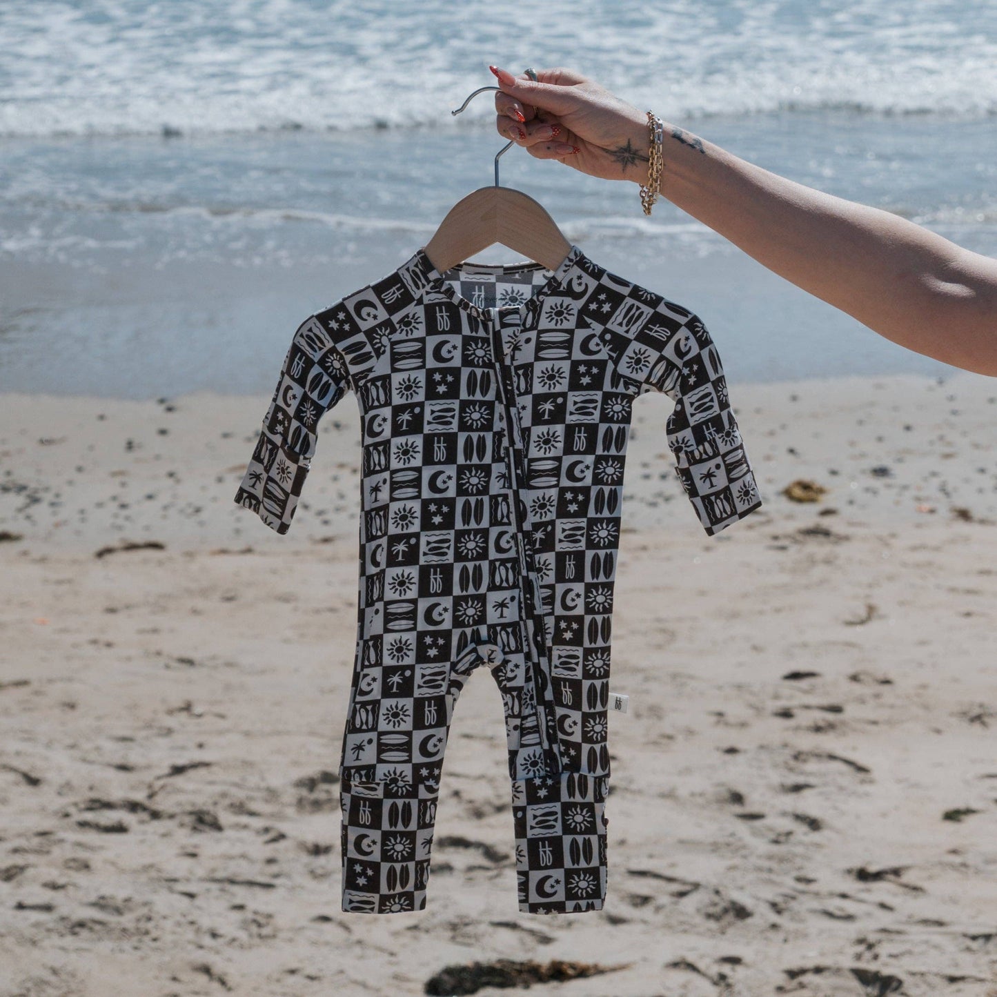 Summer Check Bamboo Zip Pajamas